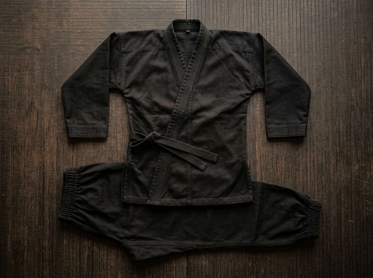 Kimono Noir Viet Vo Dao - Vo Phuc Croisé Traditionnel