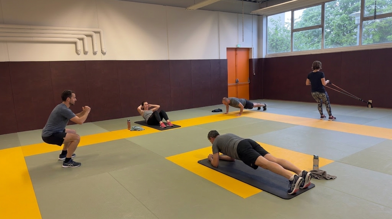 Ateliers de renforcement musculaire en circuit training au Dojo de Carquefou